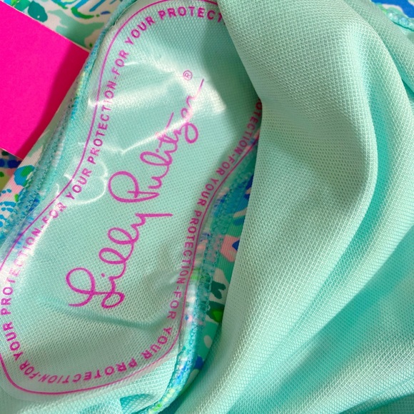 Lilly Pulitzer Jagger Swimsuit Soleil it to Me Surf Blue Sz 14 - Picture 8 of 9